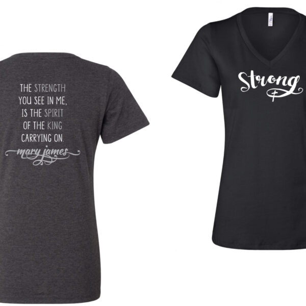 STRONG Women's V-Neck Script Tee