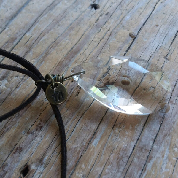 LIGHT Large Clear Crystal Necklace