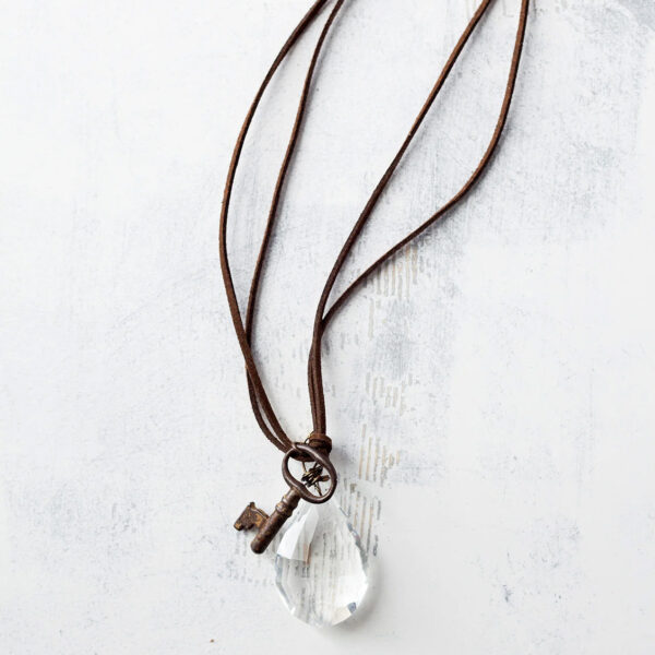 LUCY'S INSPIRED Clear Crystal Necklace