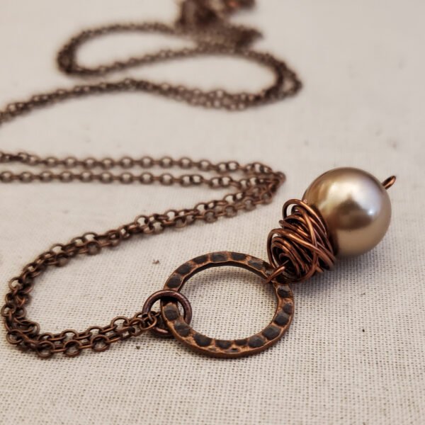 PEARL OF GREAT PRICE Copper Necklace with Bronze Pearl